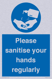 Please sanitise your hands regularly